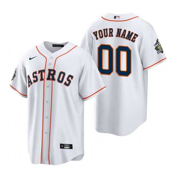 Men%27s Houston Astros ACTIVE PLAYER Custom White 2022 World Series Home Stitched Baseball Jersey->customized mlb jersey->Custom Jersey